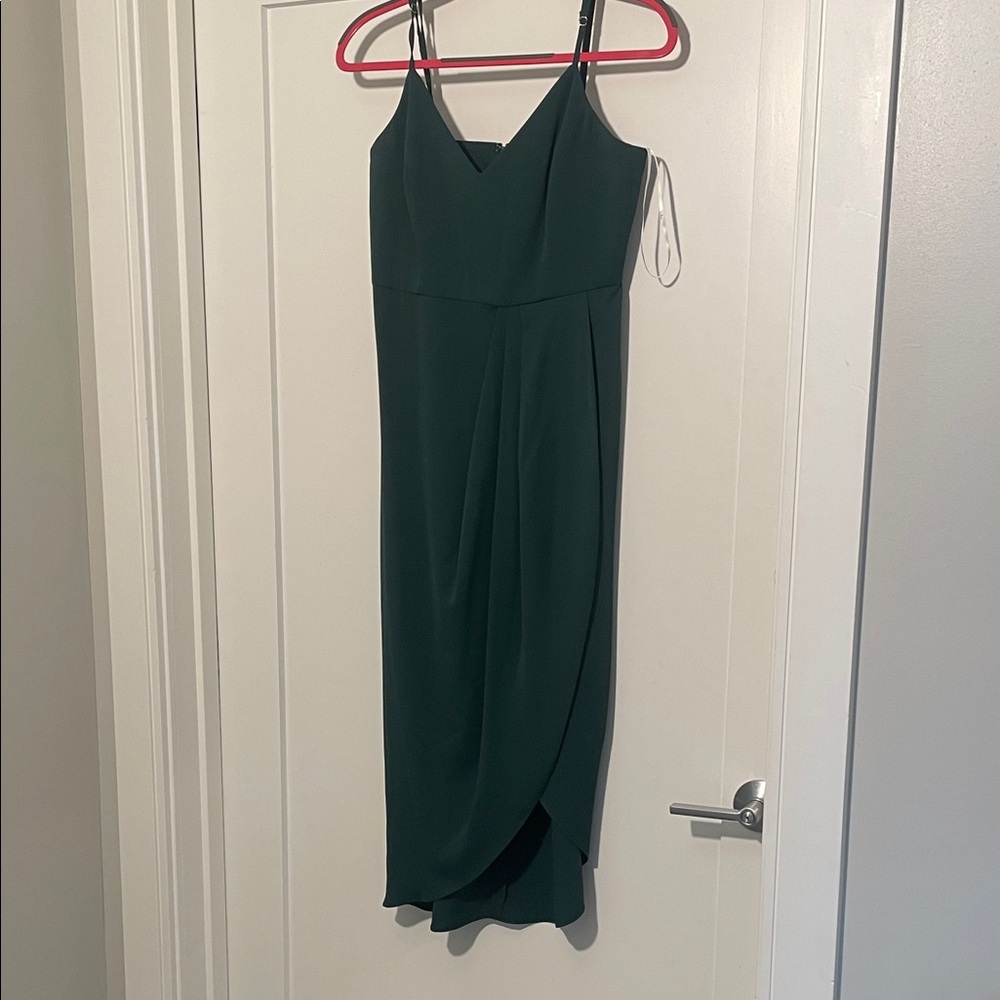 Classic Forest Green Midi Dress